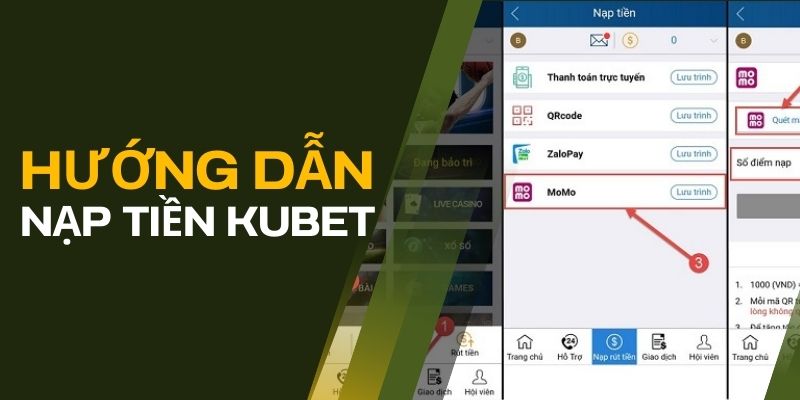 Hướng dẫn chi tiết các bước gửi tiền vào tài khoản KUBET